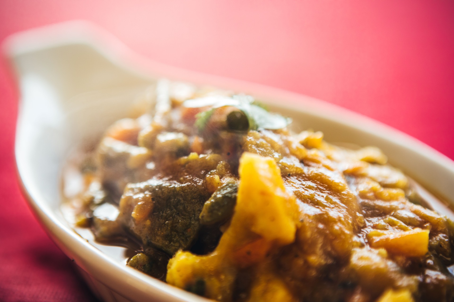 Vegetable curry on a plate. North Indian food
